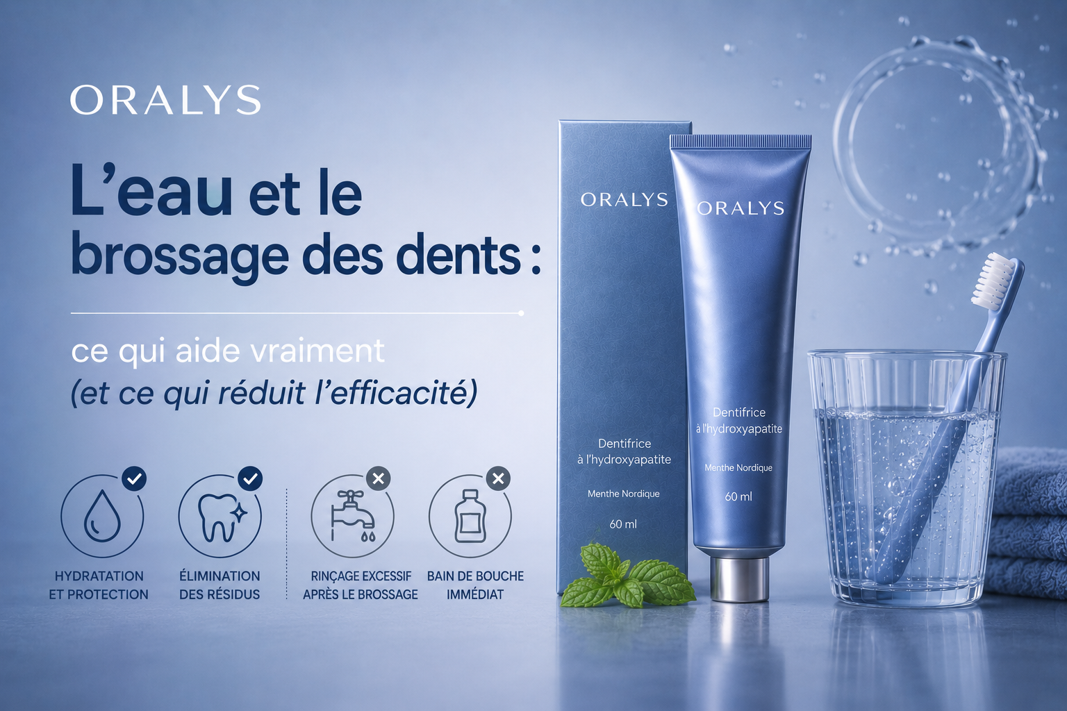 L'eau et le brossage des dents : ce qui aide vraiment (et ce qui réduit l'efficacité)