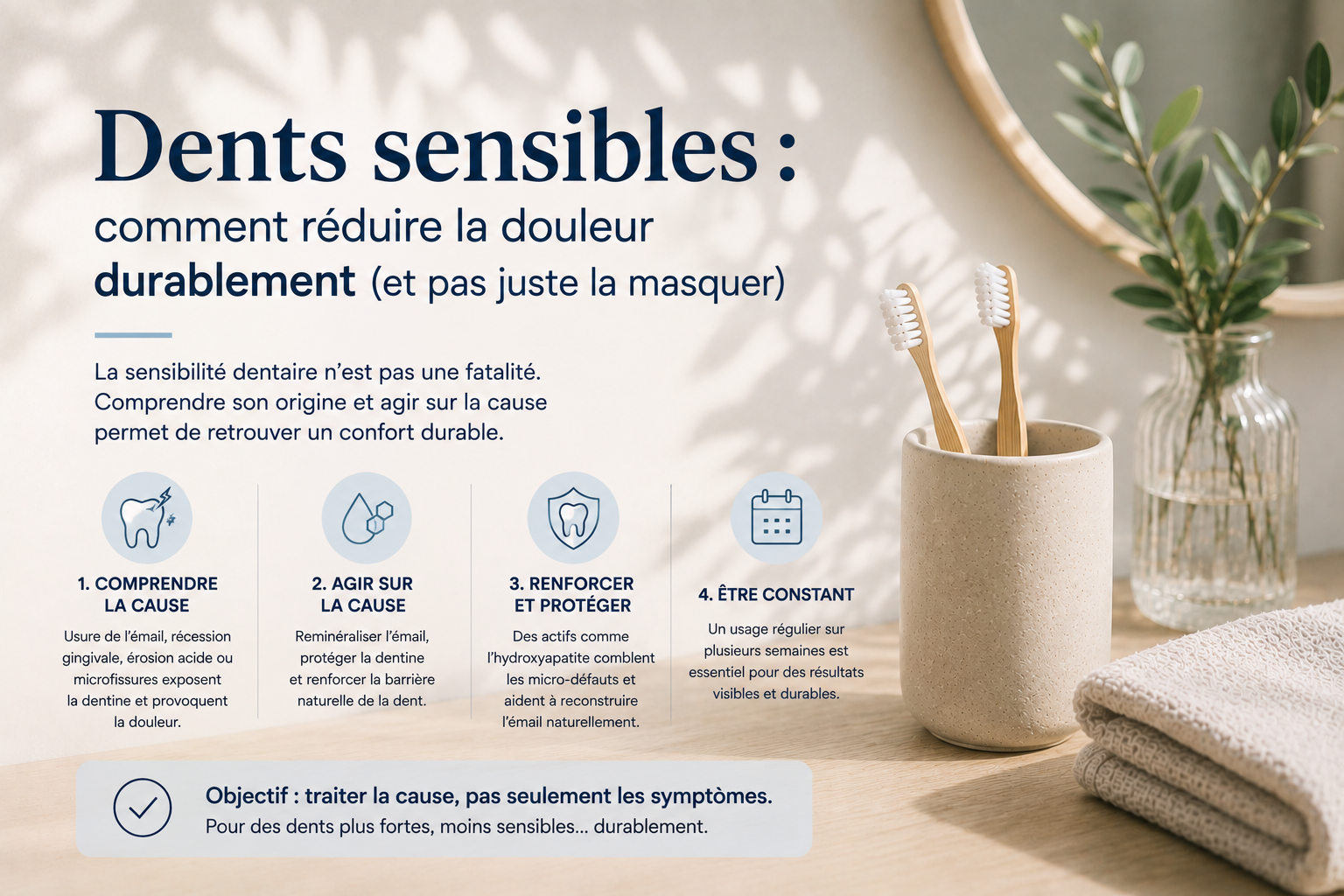 Dents sensibles : comment réduire la douleur durablement (et pas juste la masquer)