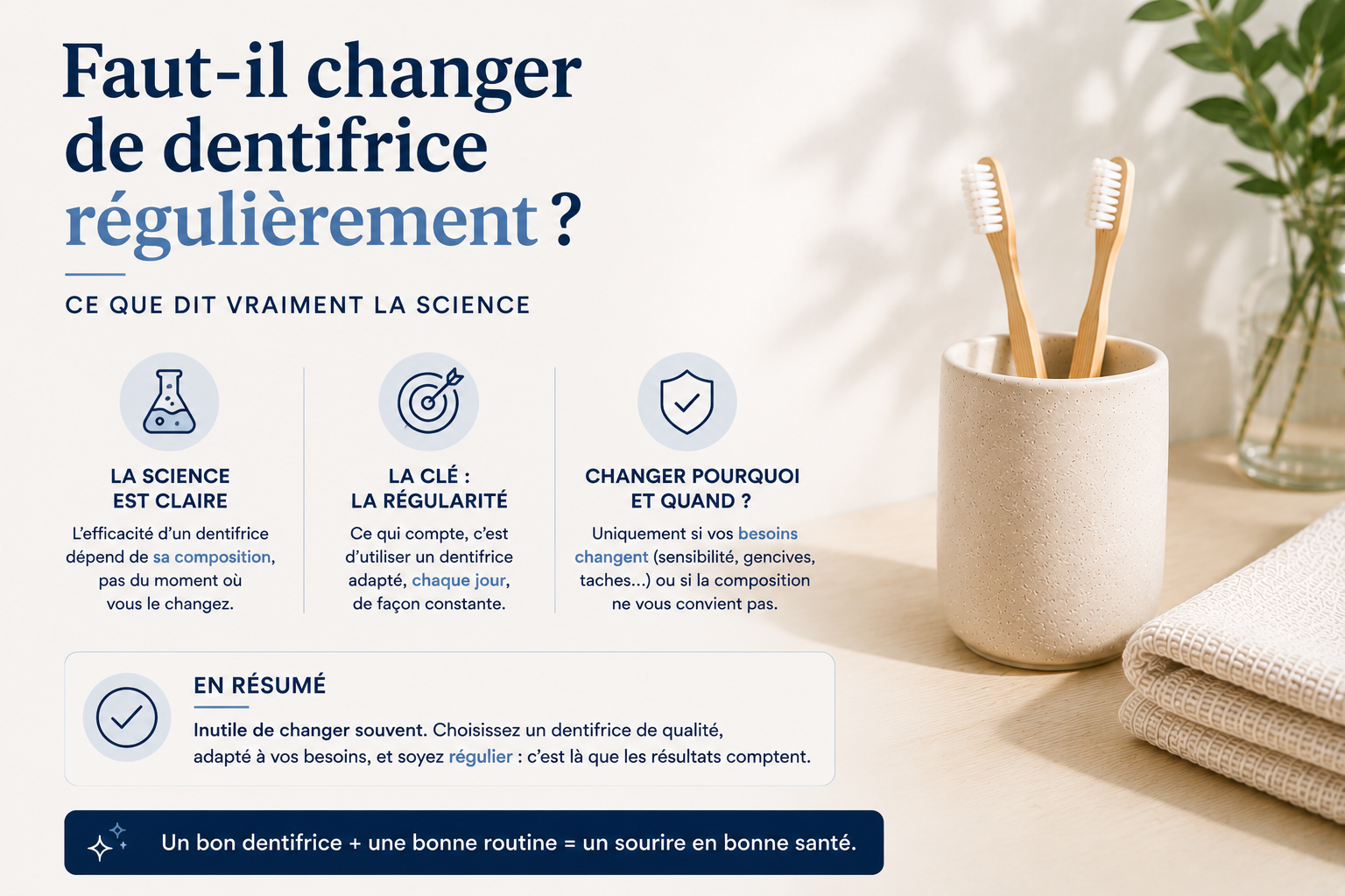 Faut-il changer de dentifrice régulièrement ? Ce que dit vraiment la science