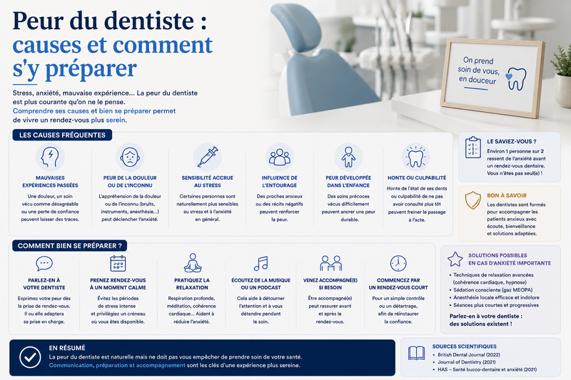Peur du dentiste : causes et comment s'y préparer