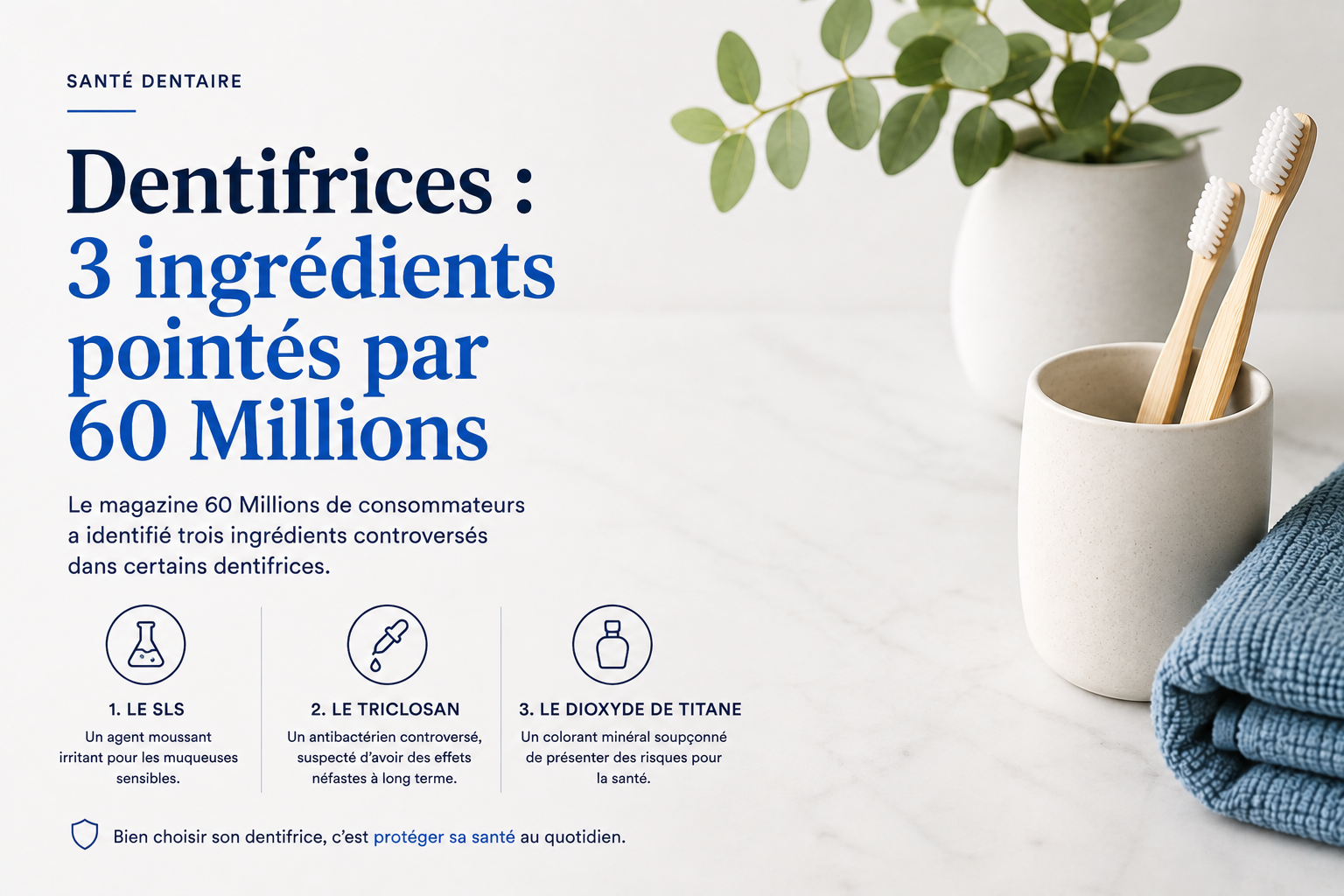 Dentifrices : 3 ingrédients pointés par 60 Millions