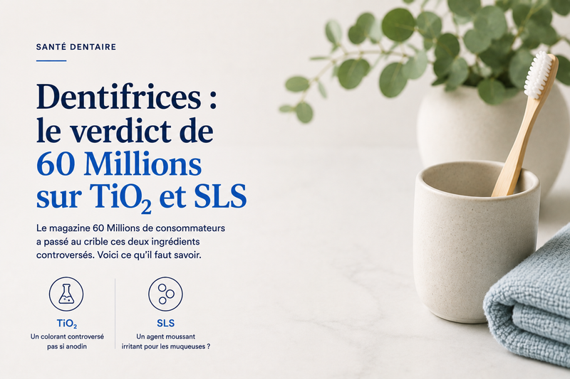 Dentifrices : le verdict de 60 Millions sur TiO₂ et SLS